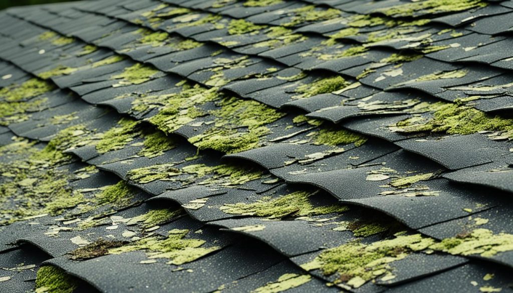 damaged shingles