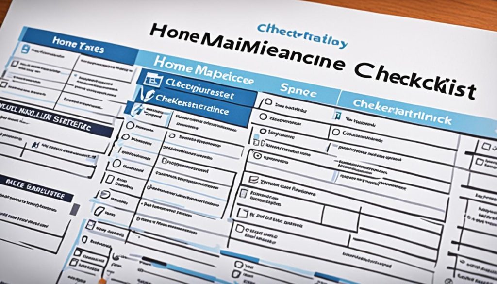 home maintenance checklist