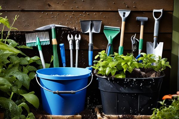 how to clean gardening tools